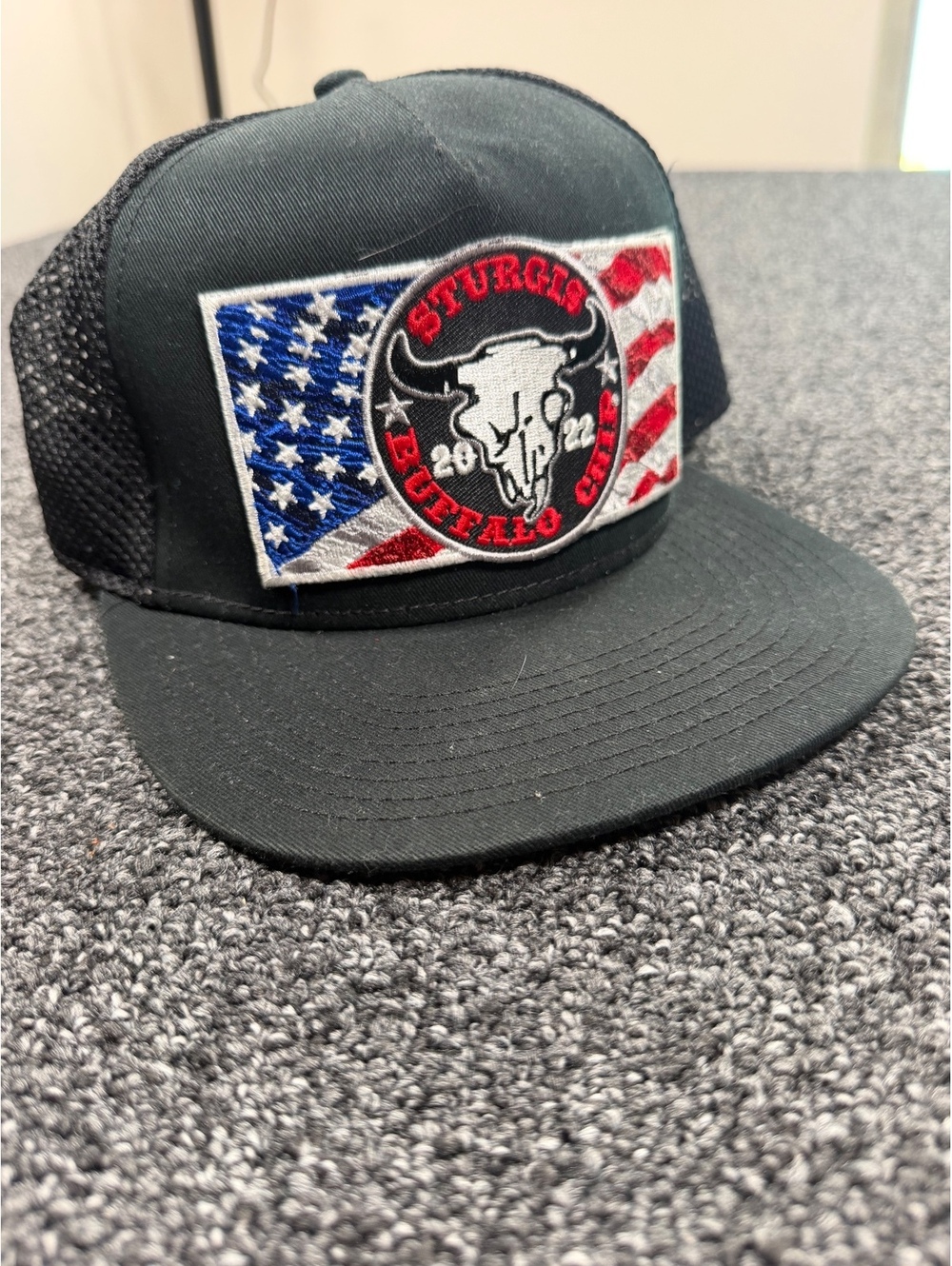 OTTO Sturgis Buffalo Chip 2022 Black Mesh Snapback Hat
